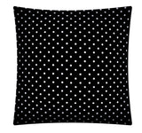 17" Black and White Polka Dot Indoor Outdoor Throw Pillow Cover - Homeroots