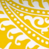 17" Yellow and White Paisley Indoor Outdoor Throw Pillow Cover - Homeroots