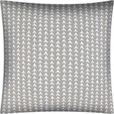 17" Taupe and White Striped Indoor Outdoor Throw Pillow Cover - Homeroots