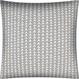 17" Taupe and White Striped Indoor Outdoor Throw Pillow Cover - Homeroots