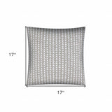 17" Taupe and White Striped Indoor Outdoor Throw Pillow Cover - Homeroots