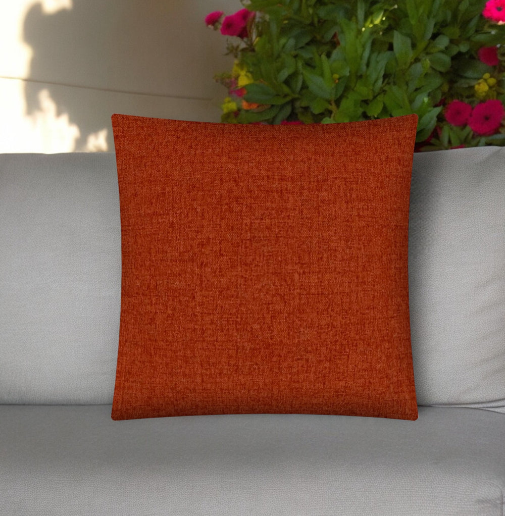 17" Brick Red Indoor Outdoor Throw Pillow Cover - Homeroots