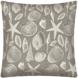 17" Gray Coastal Indoor Outdoor Throw Pillow Cover - Homeroots
