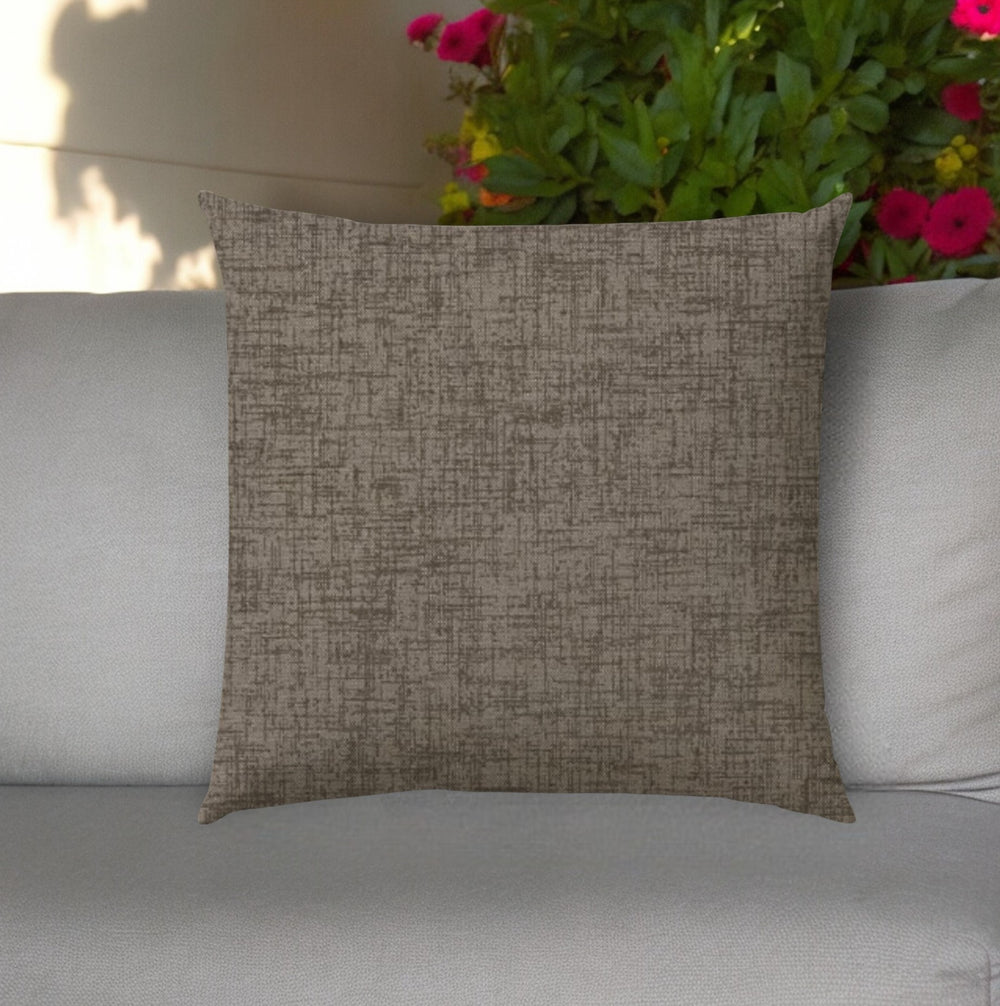 20" Taupe Indoor Outdoor Throw Pillow Cover - Homeroots