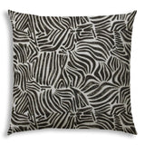 20" Black and Gray Indoor Outdoor Throw Pillow Cover - Homeroots