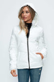 How Dare U Pocketed Zip Up Puffer Jacket with Removable Hood - Trendsi - Flyclothing LLC