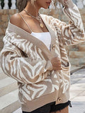 Zebra Print Button Up Cardigan - Trendsi - Flyclothing LLC