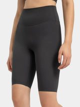 Millennia High Rise Wide Waistband Active Shorts - Trendsi - Flyclothing LLC