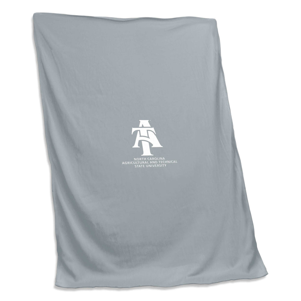 NC A&T State Gray Sweatshirt Blanket (Screened)