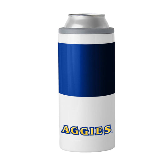 NC A&T State Colorblock 12oz Slim Can Coolie - Logo Brands - Flyclothing LLC