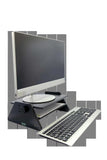Modern Black Adjustable Three Level Ergonomic Monitor Stand - Homeroots - Flyclothing LLC