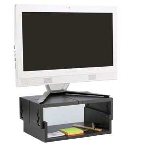 Black Adjustable Five Level Ergonomic Monitor Stand - Homeroots - Flyclothing LLC