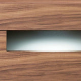 Dazzling contemporary LED Walnut Nightstand with Two Drawers - Homeroots - Flyclothing LLC