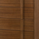 36" Walnut Brown Wood Contemporary Five Drawer Dresser - Homeroots - Flyclothing LLC
