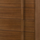 36" Walnut Brown Wood Contemporary Five Drawer Dresser - Homeroots - Flyclothing LLC