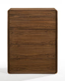 35" Walnut Solid Wood Five Drawer Chest - Homeroots