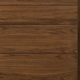 35" Walnut Solid Wood Five Drawer Chest - Homeroots - Flyclothing LLC