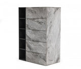 35" Grey Manufactured Wood Five Drawer Chest - Homeroots - Flyclothing LLC