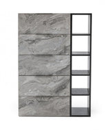 35" Grey Manufactured Wood Five Drawer Chest - Homeroots - Flyclothing LLC