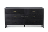 59" Grey Ash Manufactured Wood Six Drawer Double Dresser - Homeroots - Flyclothing LLC