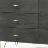 51" Grey Manufactured Wood Six Drawer Double Dresser - Homeroots - Flyclothing LLC