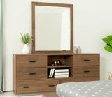 63" Walnut Six Drawer Combo Dresser - Homeroots - Flyclothing LLC