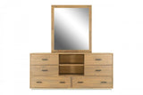 63" Walnut Six Drawer Combo Dresser - Homeroots
