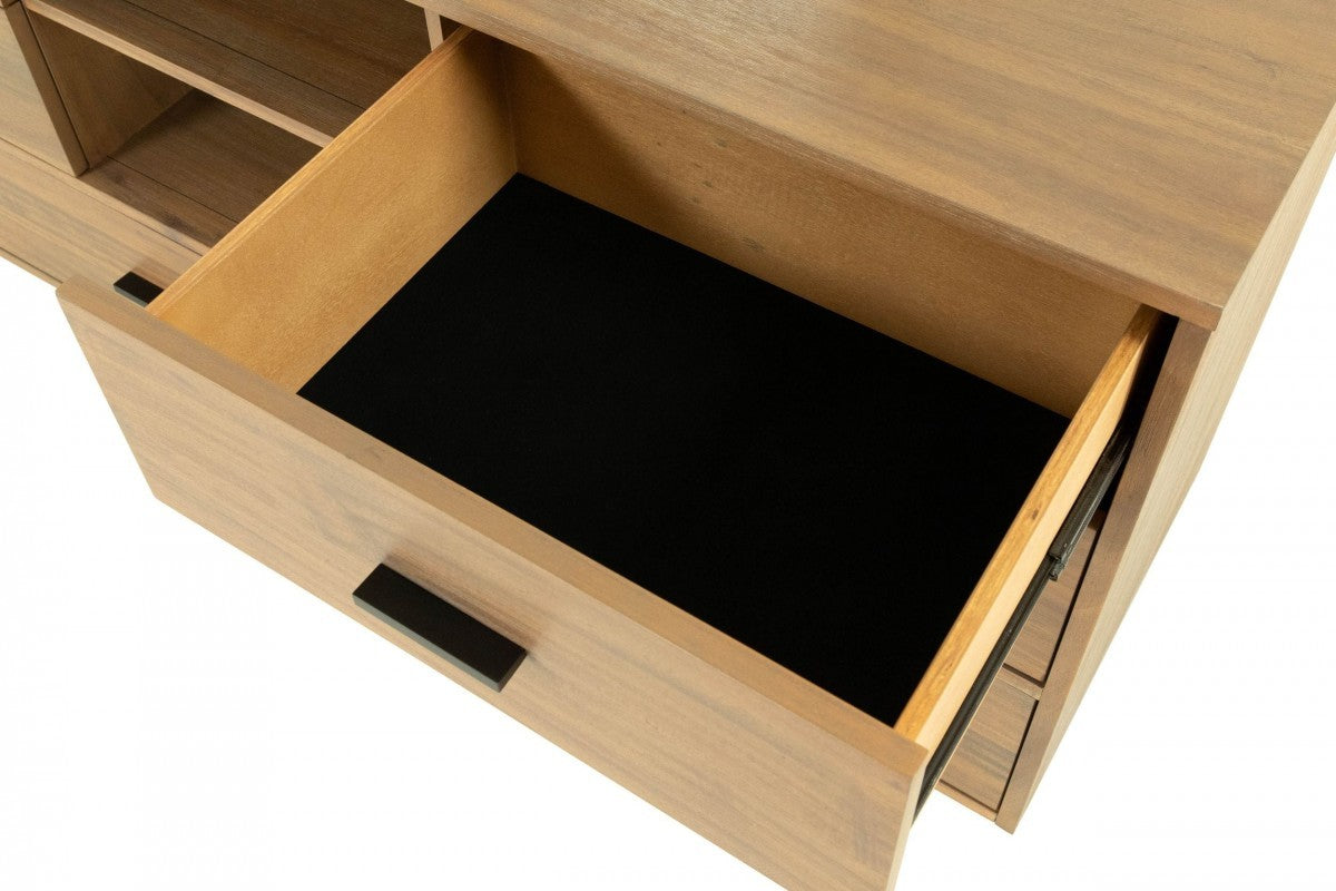 63" Walnut Six Drawer Combo Dresser - Homeroots - Flyclothing LLC