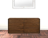 59" Walnut Solid Wood Six Drawer Double Dresser - Homeroots