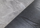 63" Grey Faux Marble and Black Wood Six Drawer Double Dresser - Homeroots - Flyclothing LLC