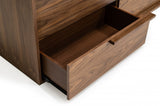 60" Walnut Manufactured Wood Six Drawer Double Dresser - Homeroots