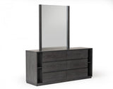 63" Grey Solid Wood Six Drawer Double Dresser - Homeroots