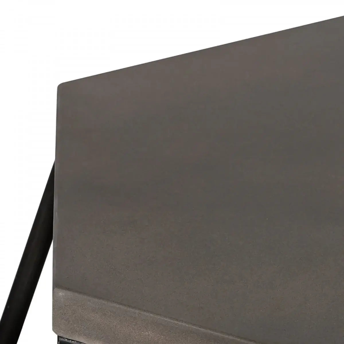 Modern Gray Concrete and Black Metal Hexagonal End Table - Homeroots - Flyclothing LLC
