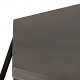Modern Gray Concrete and Black Metal Hexagonal End Table - Homeroots - Flyclothing LLC