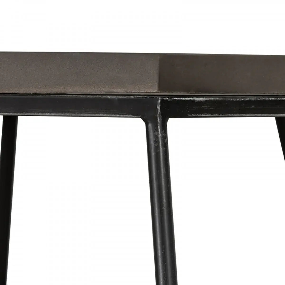 Modern Gray Concrete and Black Metal Hexagonal End Table - Homeroots - Flyclothing LLC