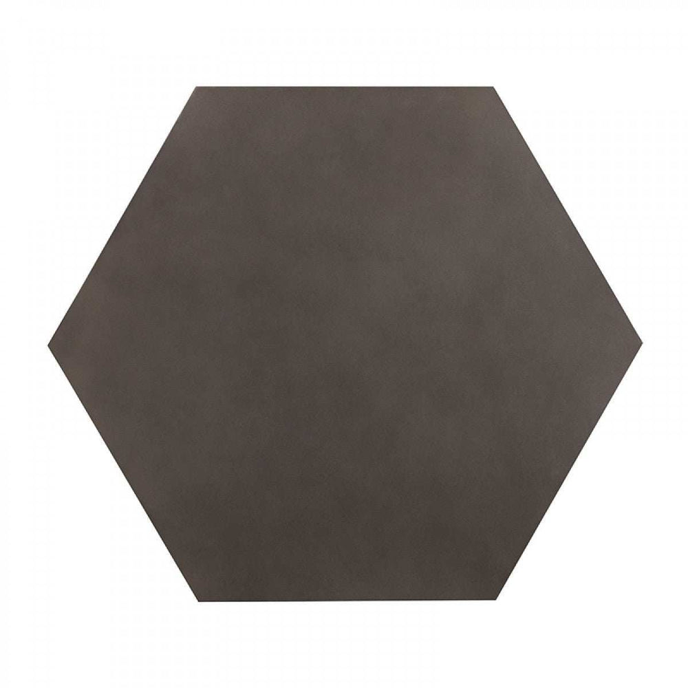 Modern Gray Concrete and Black Metal Hexagonal End Table - Homeroots - Flyclothing LLC