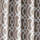 84" Taupe Trellis Black Out Window Curtain Panel - Homeroots - Flyclothing LLC