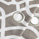 84" Taupe Trellis Black Out Window Curtain Panel - Homeroots - Flyclothing LLC