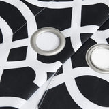 84" Jet Black Trellis Black Out Window Curtain Panel - Homeroots - Flyclothing LLC