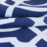 84" Navy Blue Trellis Black Out Window Curtain Panel - Homeroots - Flyclothing LLC