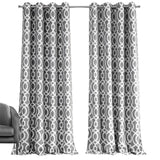 84" Gray Trellis Black Out Window Curtain Panel - Homeroots - Flyclothing LLC