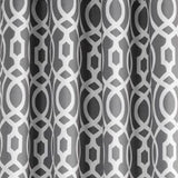 84" Gray Trellis Black Out Window Curtain Panel - Homeroots - Flyclothing LLC