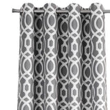 84" Gray Trellis Black Out Window Curtain Panel - Homeroots - Flyclothing LLC