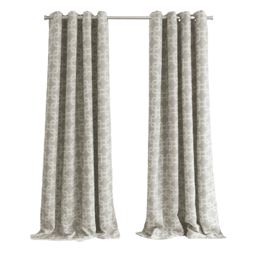 84” Sand Interlock Pattern Window Curtain Panel - Homeroots - Flyclothing LLC