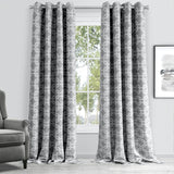 84” Silver Interlock Pattern Window Curtain Panel - Homeroots