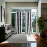 84” Silver Interlock Pattern Window Curtain Panel - Homeroots