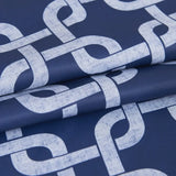 84” Navy Interlock Pattern Window Curtain Panel - Homeroots - Flyclothing LLC