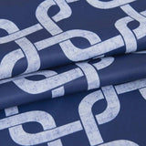 84” Navy Interlock Pattern Window Curtain Panel - Homeroots - Flyclothing LLC