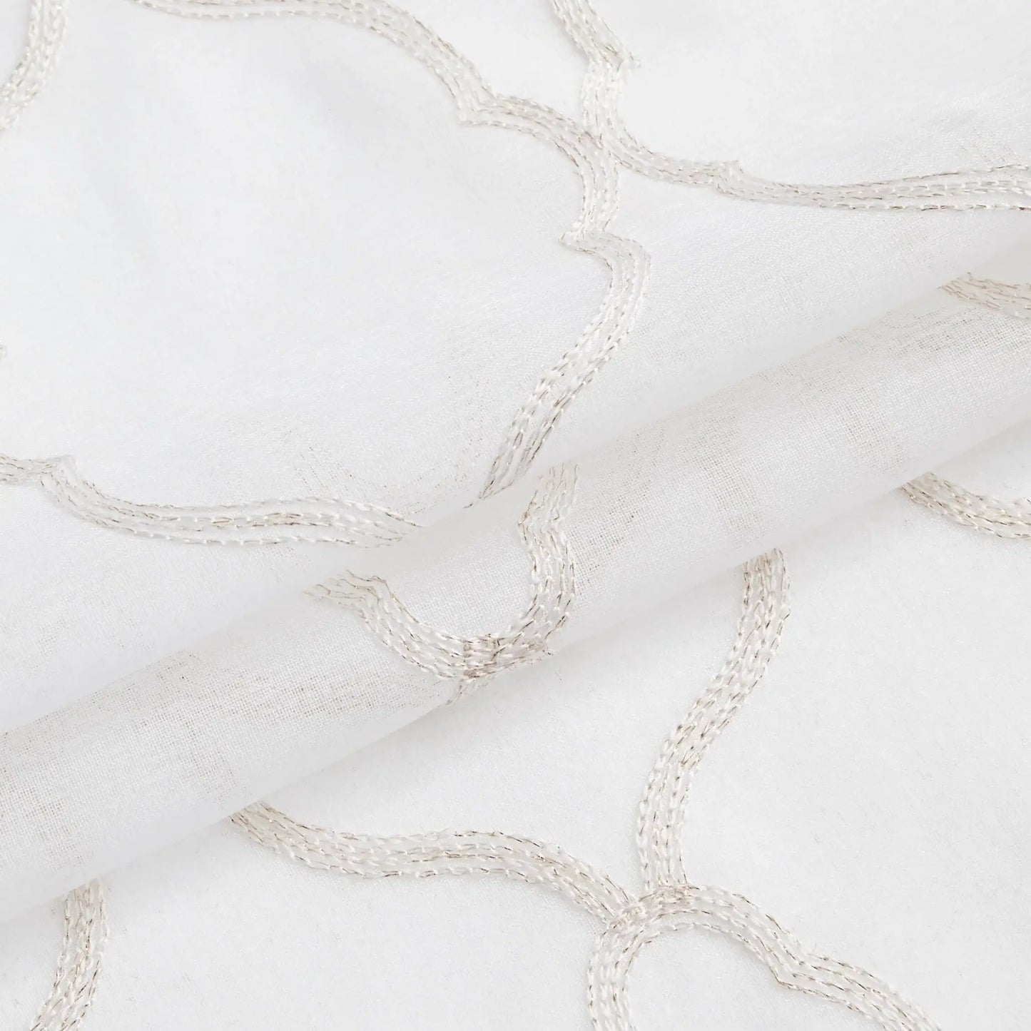 84” Charcoal Trellis Pattern Embroidered Window Curtain Panel - Homeroots - Flyclothing LLC