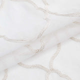 84” Charcoal Trellis Pattern Embroidered Window Curtain Panel - Homeroots - Flyclothing LLC